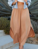 Maxi skirt w/ pockets (Camel)