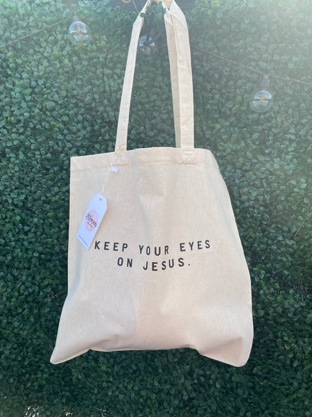 Eyes on Jesus tote