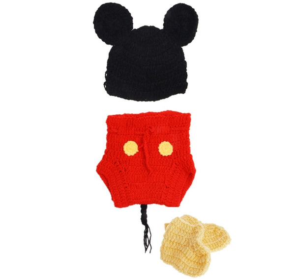 Mickey Mouse Crochet Set (Newborn)