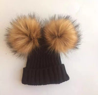 Pom Pom Beanie (Black)